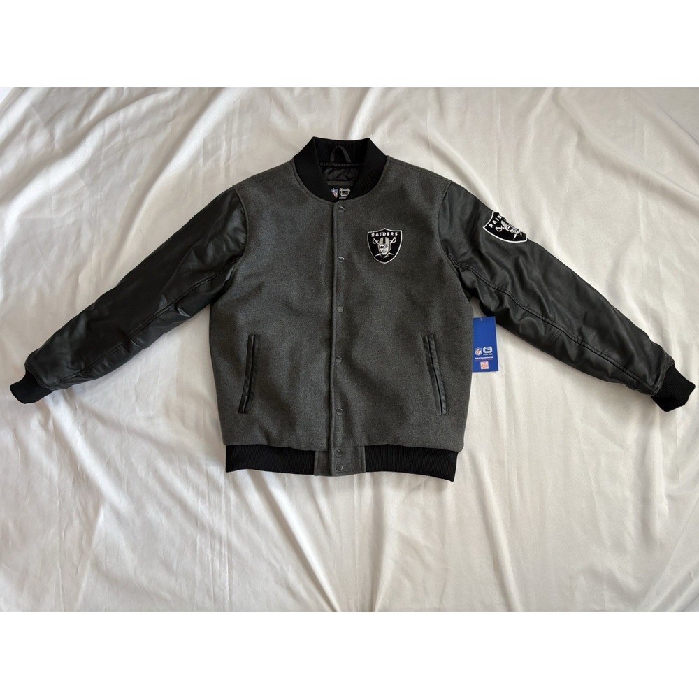 NEW Las Vegas Raiders Men's Varsity Style Jacket Mens Size Large RAIDERS JACKET